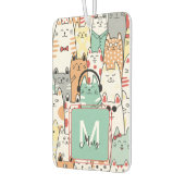 Funny Cat Lover Pastelname auf Monogram Travel Autolufterfrischer (Links)