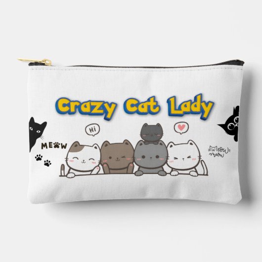 Funny Cat Lover Pouch Beutel Geschenk für Frauen (Vorderseite)
