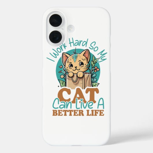 Funny Cat Lover Quote Cute Kitten Graphic Case-Mate iPhone Hülle (Rückseite)