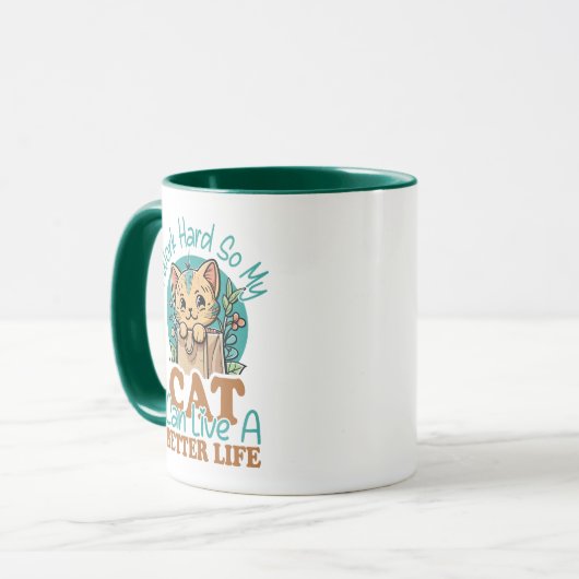 Funny Cat Lover Quote Cute Kitten Graphic Tasse (Vorderseite Links)