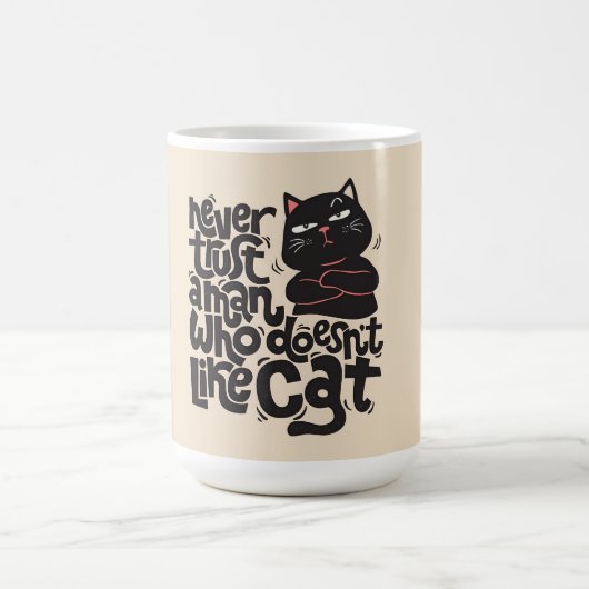 Funny Cat Lover Quote Design Kaffeetasse (Mittel)