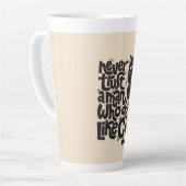 Funny Cat Lover Quote Design Milchtasse (Linke Ecke)