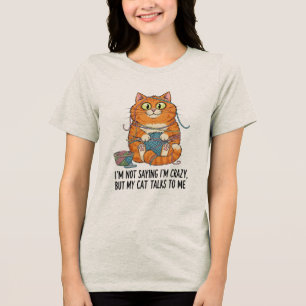 Funny Cat Lover T - Shirt - Geschenk für Katzen Li