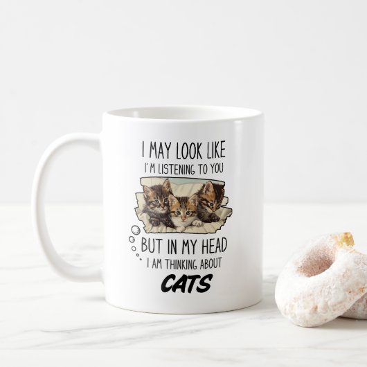 Funny Cat Lover Tasse (Mit Donut)