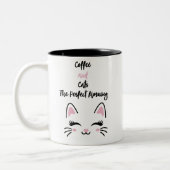 Funny Cat Lover Tasse - Kaffee und Katzen = Glück (Links)