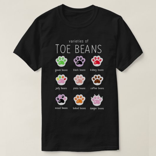Funny Cat Lover Toe Beans T-Shirt (Design vorne)