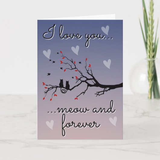 Funny Cat Lover Valentine Card Karte (Vorderseite)
