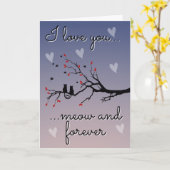Funny Cat Lover Valentine Card Karte (Gelbe Blume)