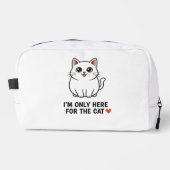 Funny Cat Lover Valentine Mousepad - I'm Only Here Waschbeutel (Vorderseite)
