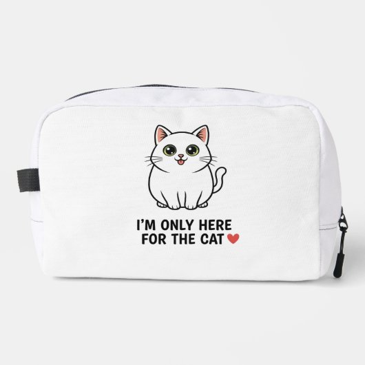 Funny Cat Lover Valentine Mousepad - I'm Only Here Waschbeutel (Vorderseite)
