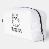 Funny Cat Lover Valentine Mousepad - I'm Only Here Waschbeutel (Rechte Ecke)