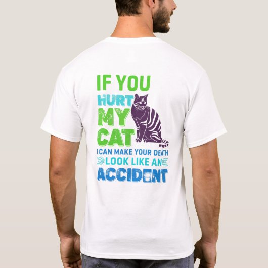 Funny Cat Lover Warning T - Shirt (Rückseite)