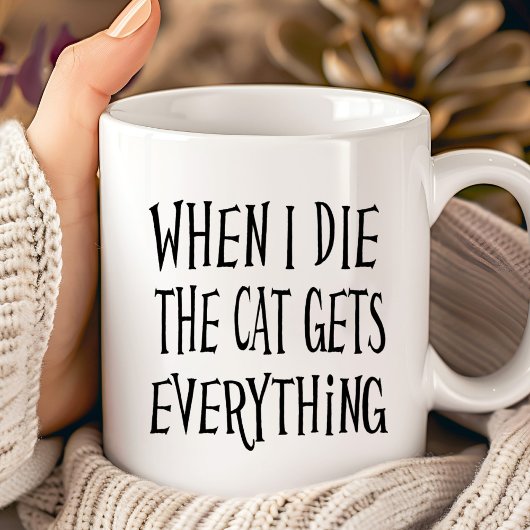 Funny Cat Lover Zitat Kaffeetasse