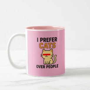 Funny Cat Lover Zweifarbige Tasse