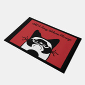 Funny Cat Lovers Door Mat Fußmatte (Schrägansicht)