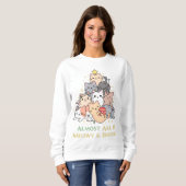 Funny Cat Lovers MeowChristmas mit niedlichem Cats Sweatshirt (Vorne ganz)