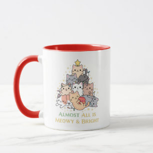 Funny Cat Lovers MeowChristmas mit niedlicher Cat Tasse