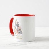 Funny Cat Lovers MeowChristmas mit niedlicher Cat Tasse (Vorderseite Links)