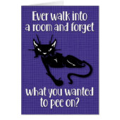 Funny Cat-Lover's Over-the-Hill Birthday Card (Vorne)