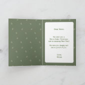 Funny Cat Lovers Sober Christmas Dankeskarte (Innenseite)