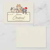 Funny Cat Lovers Urlaub Personalisierte Weihnachte Mitteilungskarte (Vorne/Hinten)