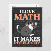 Funny Cat Loving Mathematik Lehrer Nerd Wissenscha Postkarte (Vorne/Hinten)