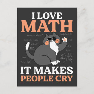 Funny Cat Loving Mathematik Lehrer Nerd Wissenscha Postkarte