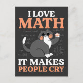 Funny Cat Loving Mathematik Lehrer Nerd Wissenscha Postkarte (Vorderseite)
