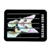 Funny Cat Magnet-Free Sweetie Magnet (Horizontal)