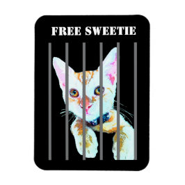 Funny Cat Magnet-Free Sweetie Magnet