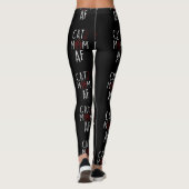 Funny Cat Mama AF Crazy Cat Lady Meme Leggings (Rückseite)