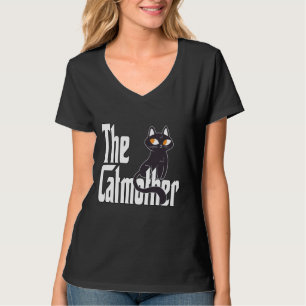 Funny Cat Mama Catmother Niedlich Black Cat Mutter T-Shirt