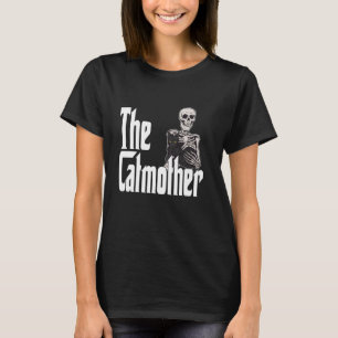 Funny Cat Mama Catmother Skull Black Cat Mutter Ki T-Shirt