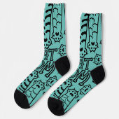 Funny Cat Mama Paws Socken (Linkes Detail)