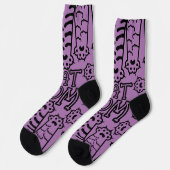 Funny Cat Mama Paws Socken (Linkes Detail)