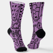 Funny Cat Mama Paws Socken (Gewinkelt)
