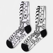 Funny Cat Mama Paws Socken (Linkes Detail)