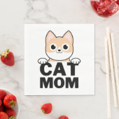 Funny Cat Mama Serviette (Beispiel)