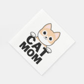 Funny Cat Mama Serviette (Ecke)