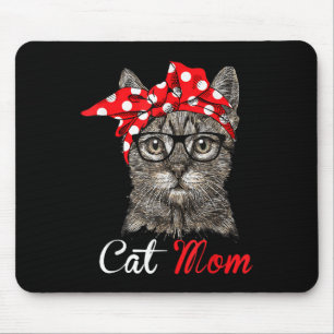 Funny Cat Mama Shirt für Katzen Liebhaber Mütter T Mousepad