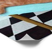 Funny Cat Massage Poster (Ecke)