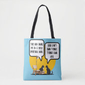 Funny Cat Materialism Philosophy Quote Tasche (Vorderseite)