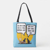 Funny Cat Materialism Philosophy Quote Tasche (Rückseite)