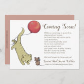 Funny Cat Maus Illustration und Text Schwangerscha Ankündigung (Vorne/Hinten)