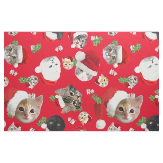 Funny Cat Maus und Catnix Weihnachtsstoff Stoff (Fat Quarter (45,7 x 55,9 cm))