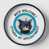 Funny Cat Mäuse willkommen bei der Ernennung Uhr (Vorderseite)