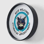 Funny Cat Mäuse willkommen bei der Ernennung Uhr (Winkel)