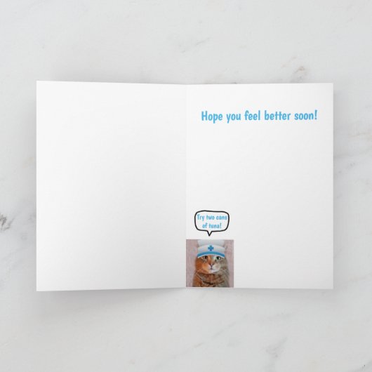Funny Cat Medical wird gut Karte (Innenseite)