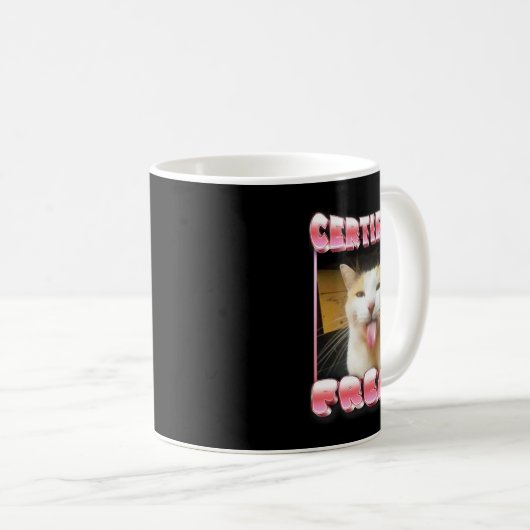 Funny Cat Meme - Certified Freak Funny Cat Meme Kaffeetasse (VorderseiteRechts)