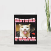 Funny Cat Meme - Certified Freak Funny Cat Meme Karte (Vorderseite)